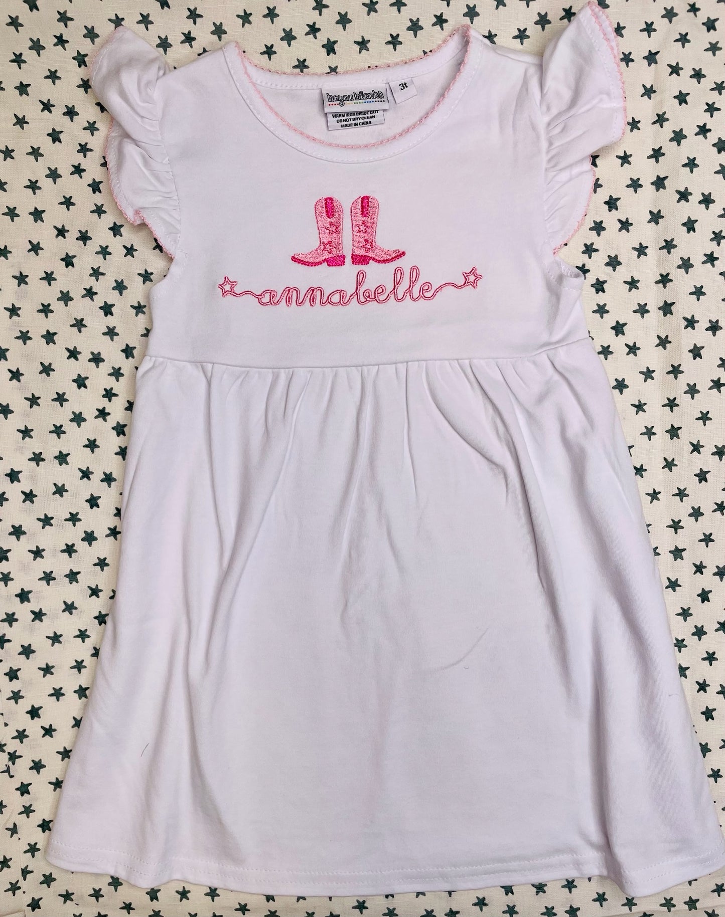 Pink Picot Trim Dress