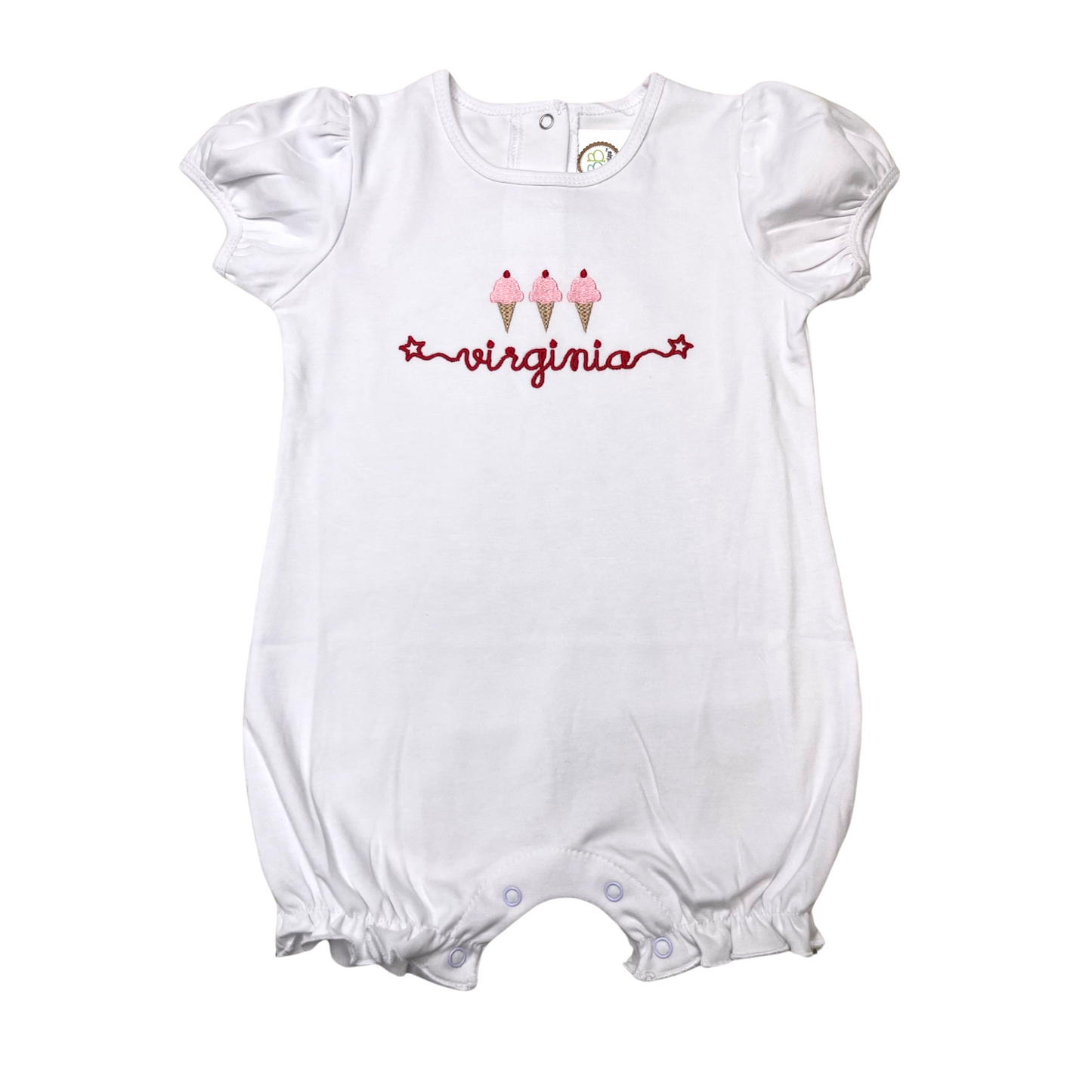 Girl's Short Sleeve Ruffle Romper