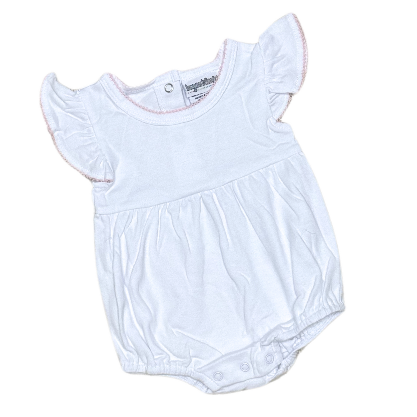 Flutter Sleeve Bubble, Pink Trim