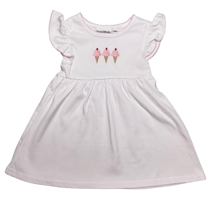 Pink Picot Trim Dress