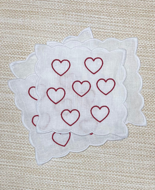 Hearts Cocktail Napkins