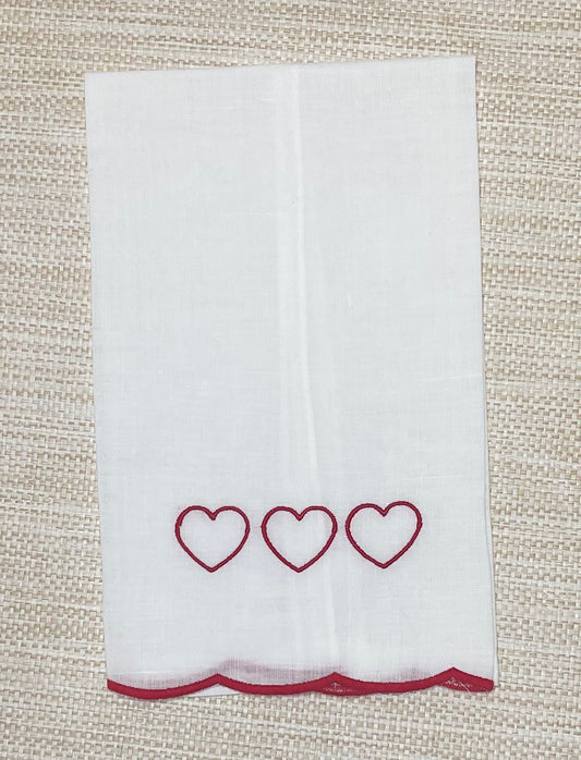 Hearts Trio Guest Towel