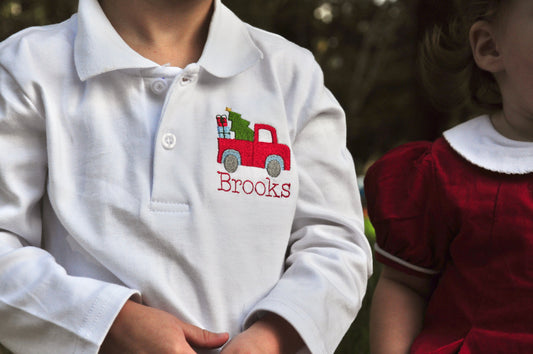 Holiday Long Sleeve Polo