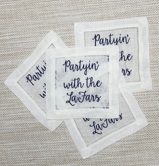 Custom Text Cocktail Napkins