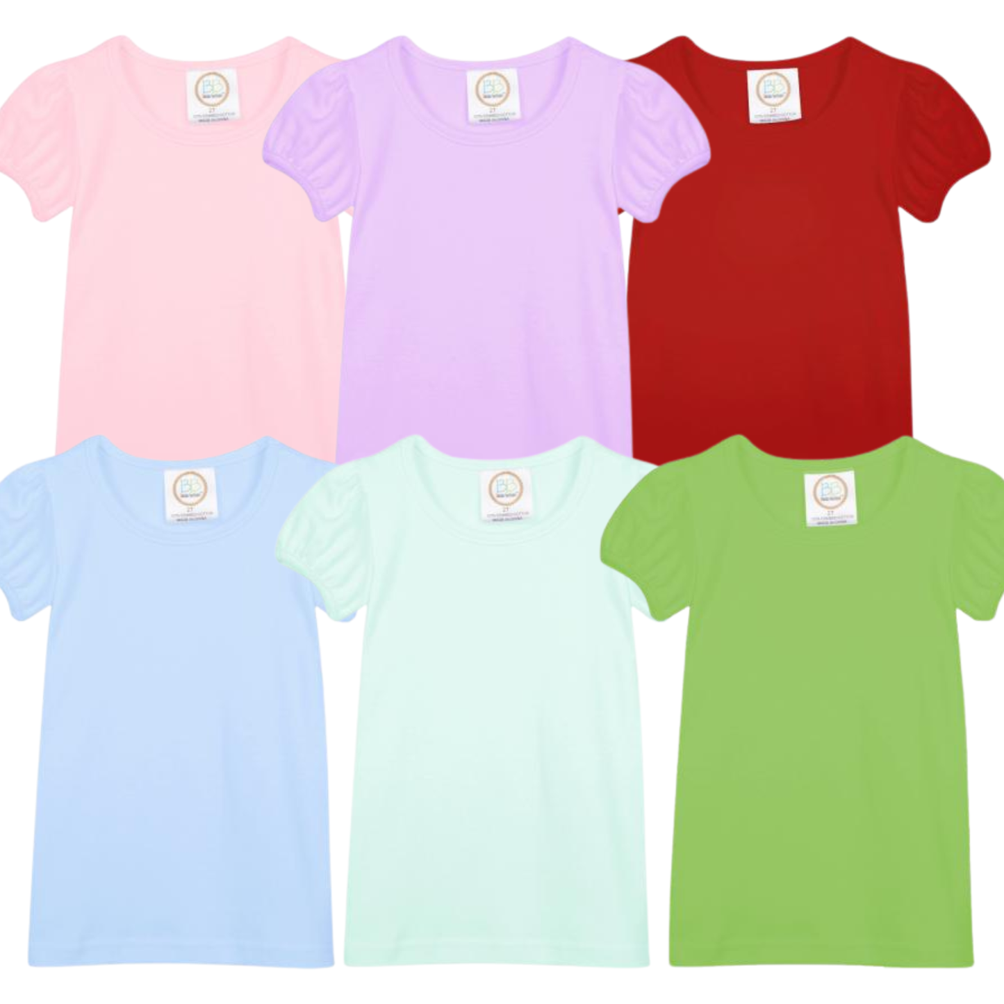 Girls Classic Short Sleeve Shirt - COLORS