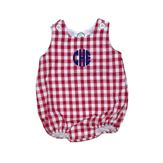 Unisex Red Gingham Bubble