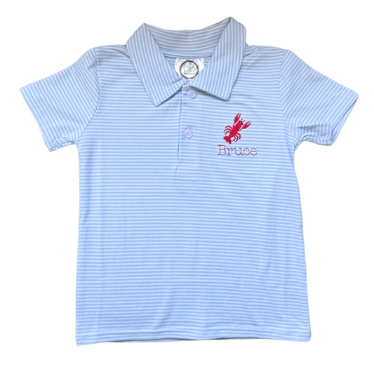 Blue Striped Polo