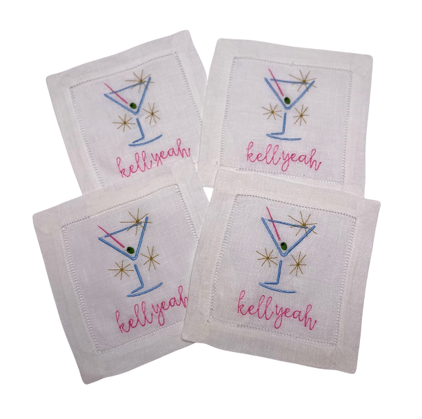 Martini Glass Cocktail Napkins